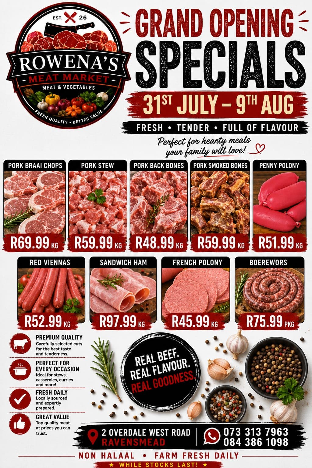 Past specials and promotions